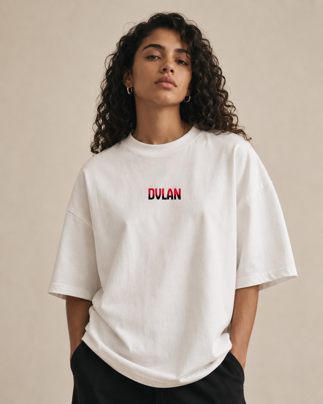 Front view of a white T-shirt featuring a red target and the text ‘FOCUS ON THE GOOD THINGS’ with ‘and forget the rest’ beneath.